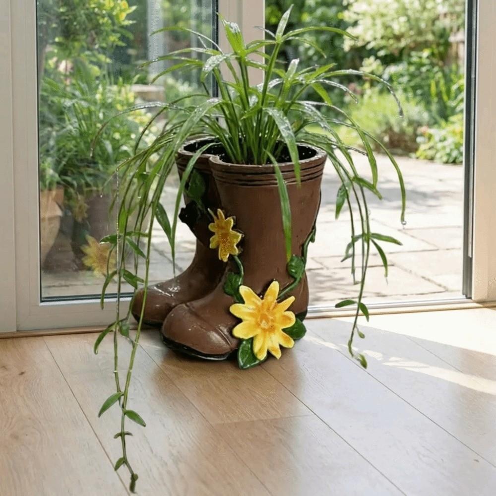 Floral Arrangement Potted Plants Vase Modern Garden Decor Creative Rain Boots Flowerpot  Courtyard