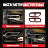 Exhaust Muffler Tail Pipe Trim Cover Compatible with Land Rover Range Rover Sport 2023 2024, Stainless Steel Rear Exhaust Pipe Cover Trim (Black)