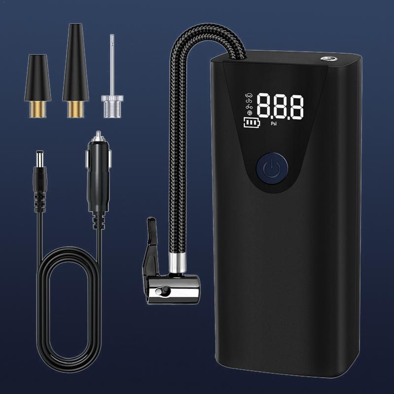 120W Car Air Pump 12V Portable Wireless Air Compressor With LCD Digital Display Auto Tire Inflator Pump Electric Tire Inflator