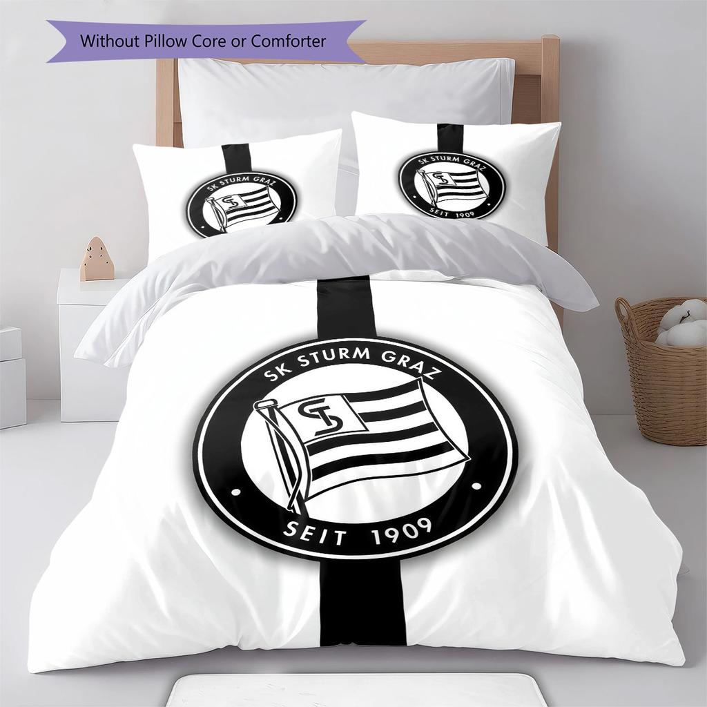 SK Sturm Graz poster Bedding Quilt Set Quilt Cover Pillowcase Home Decoration Birthday Gift (1 * duvet cover + 2 * pillowcase, without core)