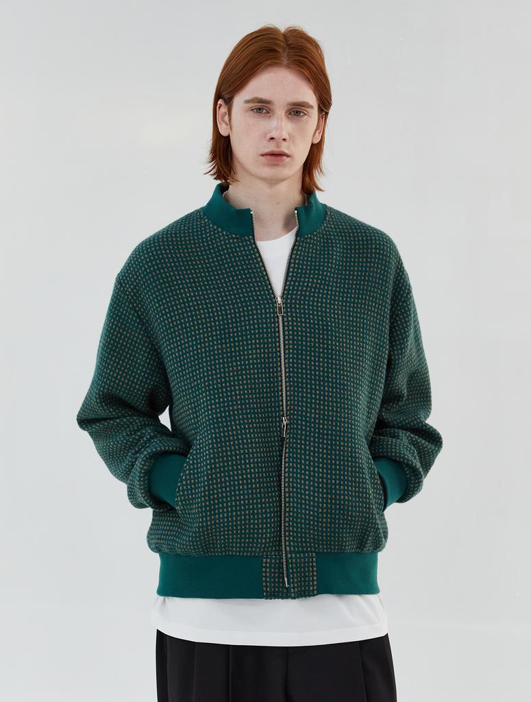 Juan Homme Wool Zip Up Jacket (Green)