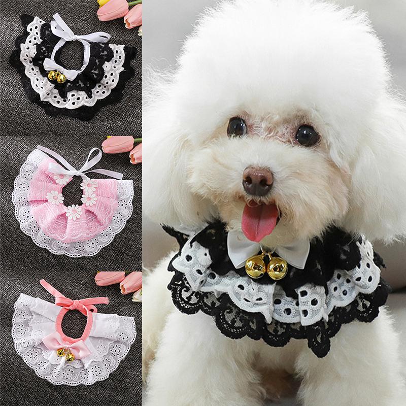 Buy Pet Princess Style Adjustable Necklace ThreeLayer Lace Cat Collars