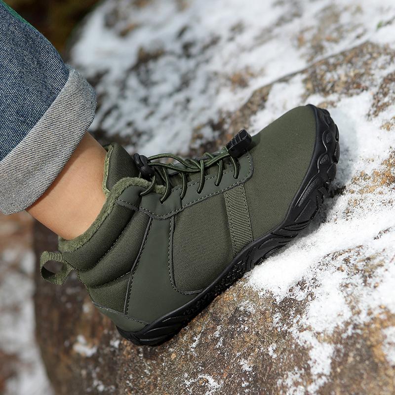 Children Warm Snow Boots Kids Winter Cotton Shoes Non-slip Snow Outdoor Warm Plush Boots High Top Warm Furry Footwear Waterproof Warm Sneakers