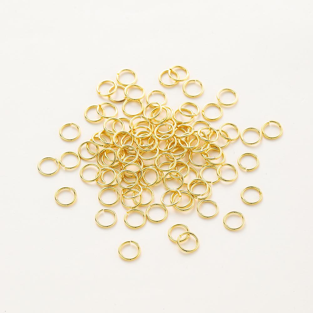 50-200/lot 14K 18K Gold Necklace Open Single Jump Ring Lobster Clasp Connector Split Ring Fitting DIY Jewelry Making Accessories
