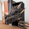 3D Dragon Bookend Decoration Resin Bookshelf Decoration Dragon Book Corner Ornament  File Cabinet
