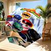 Mighty Morphin Power Rangers Print Automatic Open Close Umbrella, Portable Foldable Umbrella, for Outdoor Commute Camping Trip, Ideal Birthday Gift