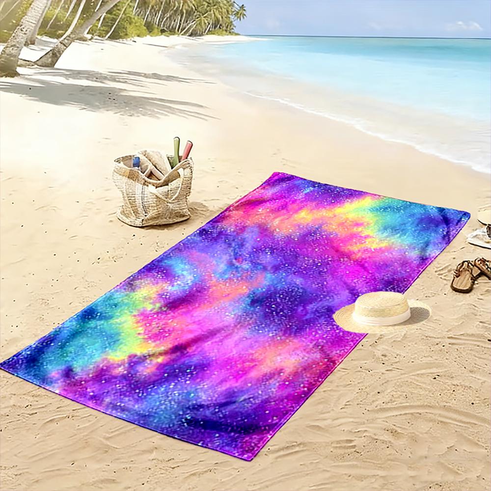 Colorful Galaxy Nebula Design Beach Towel quick-drying for travel outdoor sports jogging beach and swimming