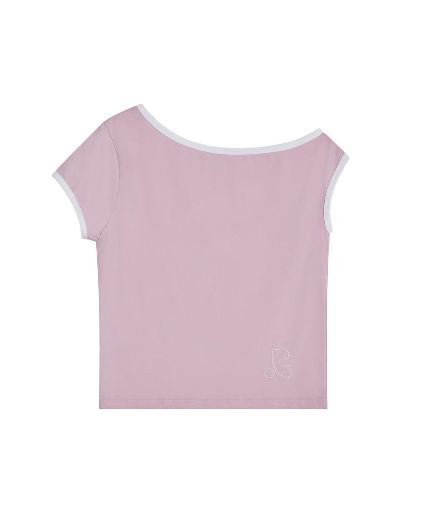 REST&RECREATION One Shoulder T-Shirt - Pink