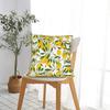 Yellow Lemon Pattern Pillow Case Custom Pillow Cover Vintage Cushion Cover For Office Car Home Decor