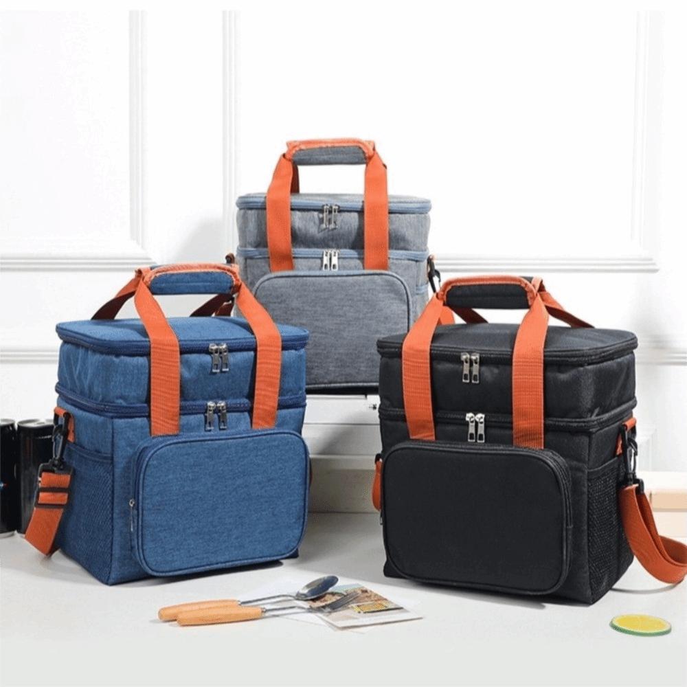 Leakproof Insulated Lunch Bag Lightweight Insulation Shoulder Bag Portable Food Storage Bag School