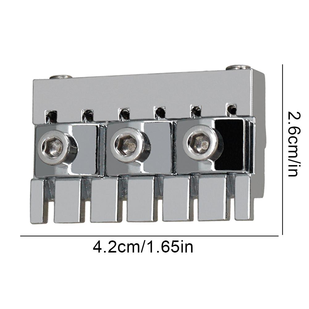 42mm 6-String Headless Electric Guitar String Locking Nuts Set 2 Wrench 2 Screw String Lock Nuts Musical Instrument Accessory