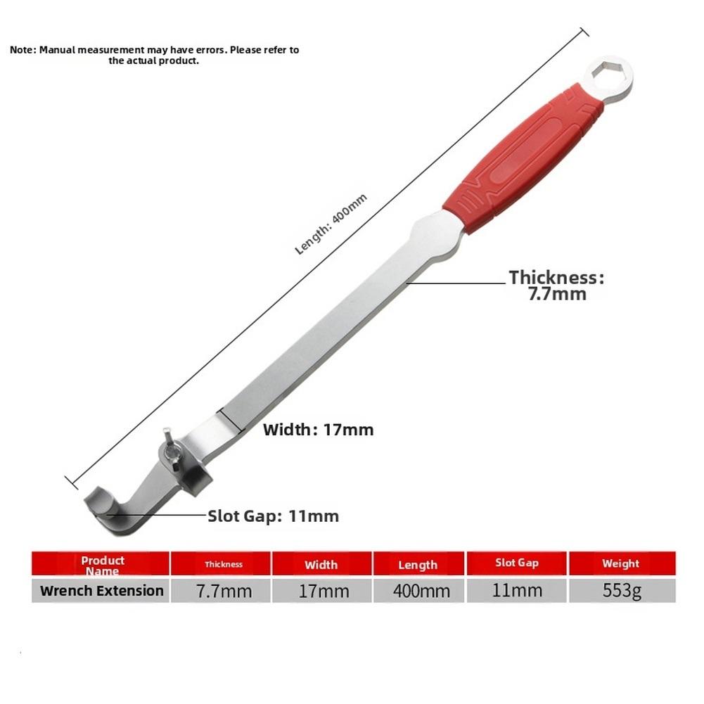 Wrench Extension Rod Wrench Extension Bar High Carbon Steel Red Handle With Hexagon End Car Repair Tool