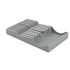 In Drawer Cutter Block Plastic 16 Slots Steak Cutter Holder Cutlery Storage Organizer with Sharpening Stone Slot for