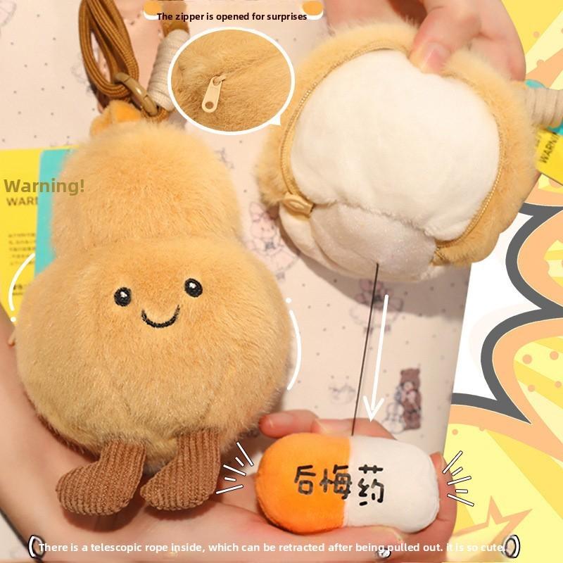 Gourd Novelty And Capsule Plush Toy Bag Keychain Pendant With Build Lightweight