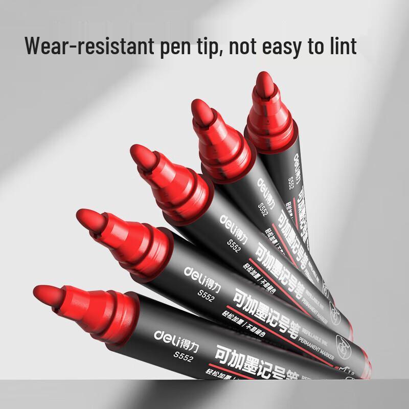 Deli Thick-Tip Refillable Oil Marker Pen