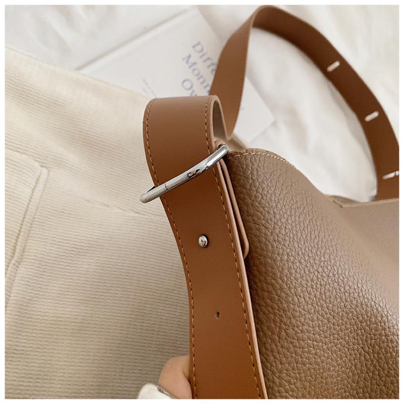 Tooxika French Retro Large Capacity Bucket Bag New Versatile Handbag Messenger Bag