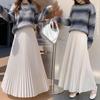 Long Skirt for Pleated Flared Maxi Midi Elastic for Everyday Spring [OGCPWYQZ] Women, Skirt, Skirt, A-line, Length, Length, Waist, Lined, Elegant,