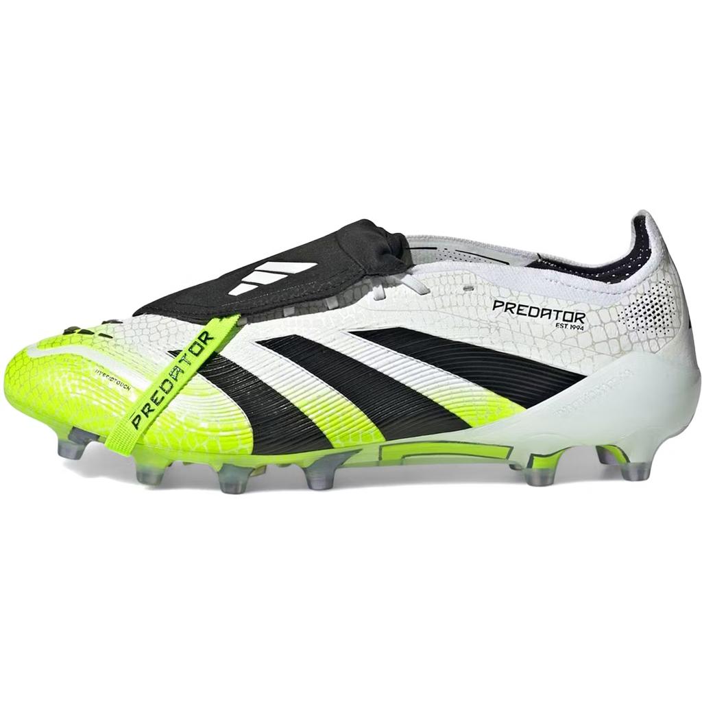 New Adidas PREDATOR ELITE Abrasion Resistant Soccer Shoes Unisex White Black Green JI1092