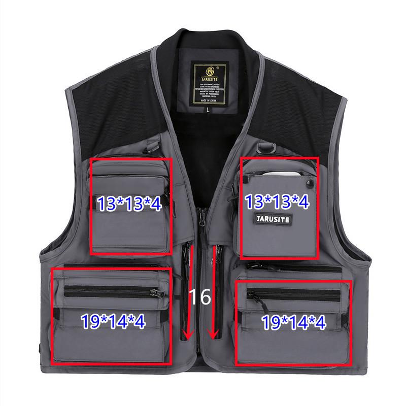 Gilet Professionale da Pesca a Mosca Staccabile da Uomo Jiaruiste