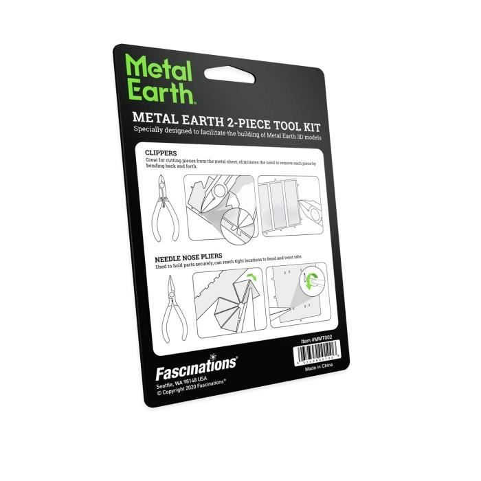 Trousse à outils 2 pièces Fascinations Metal Earth Enhanced Design - Tondeuses - Pinces à bec fin