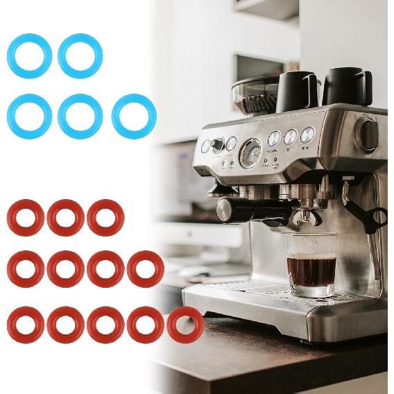 17pcs Coffee Machine O Rings for Breville, 5pcs Large Washer & 12pcs Small Gasket Rubber O-Ring Seal Replacement Kit Practical Espresso Machine