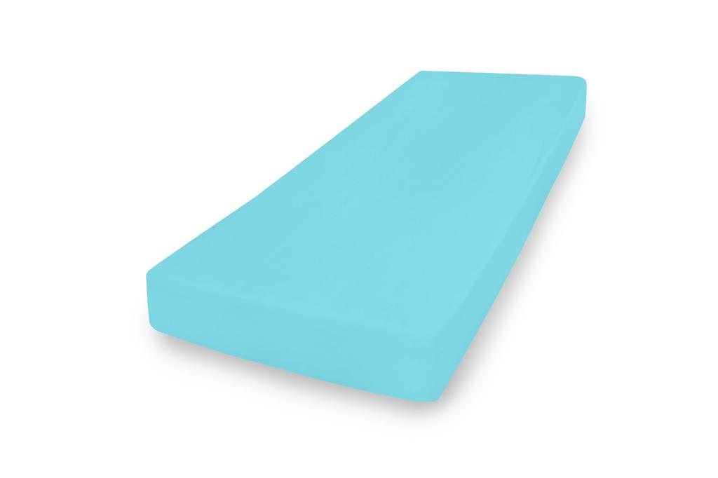 Premium jersey fitted sheet 90x200, 100x200x20, turquoise_31, matex