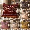 Bohemian Ethnic Prints Cushion Cover Multi-Scene Pillow Cover for Home & Car - Reversible, Soft & Durable for Daily Use
