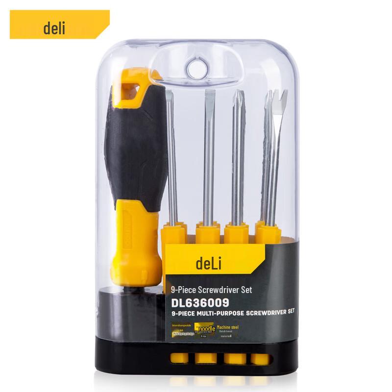 Deli 9-Piece Multi-purpose Screwdriver Set
