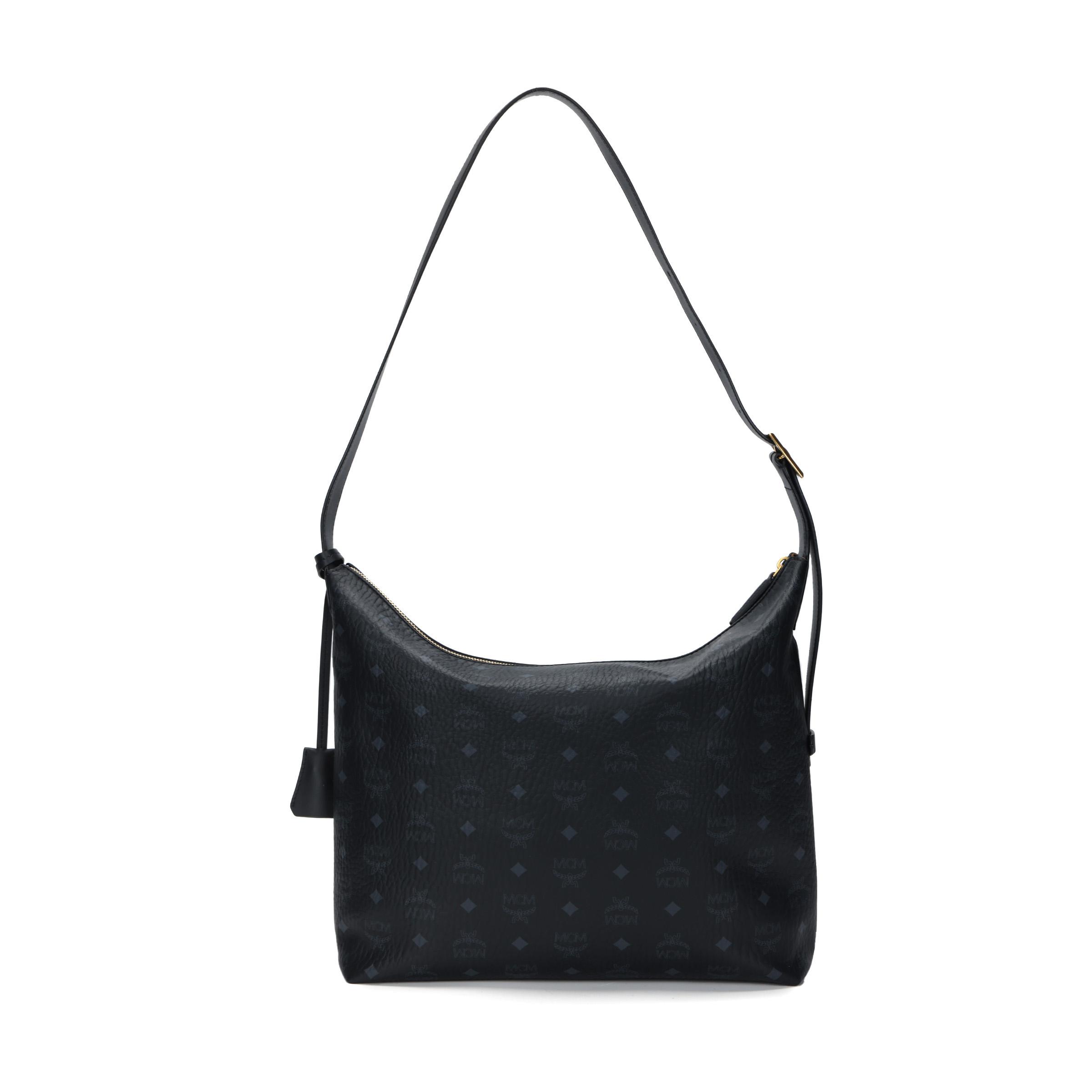 

MCM Aren 24K Gold Plated Brass Hardware Visetos Coated Canvas And Leather Tote Shoulder Bag Large Women handbags Black MWHESTA02BK001 Basic Set (Bag+Dust Bag)