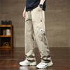 Men's summer thin quick-drying ice silk pants, new loose straight casual tooling trousers