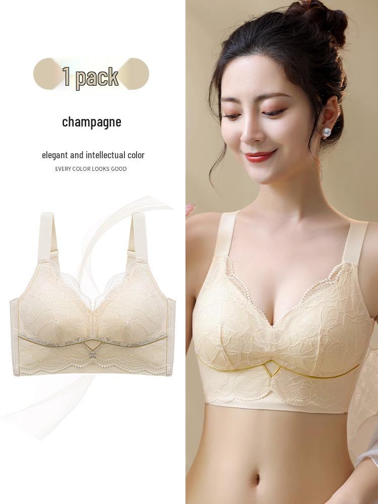 Plus Size Adjustable Push-Up Bra for Large Busts: Side Support, Posture Correcting, Anti-Sagging, Minimizing Design.