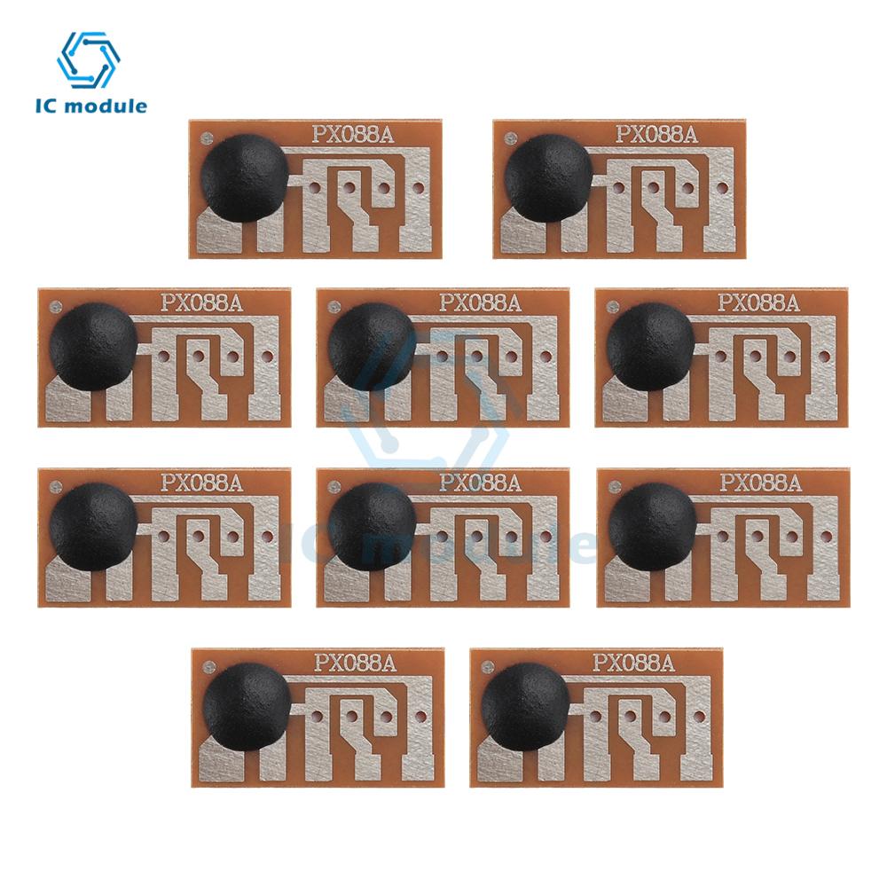 10PCS HS-088 Single Tone Trigger Voice Module Dingdong Three Sound Doorbell IC Sound Chip DC 3~4.5V