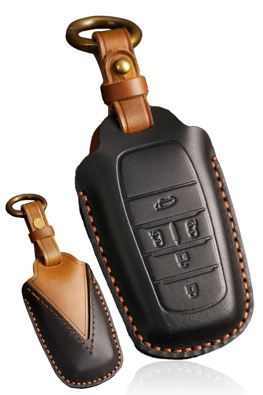 

Кожаный смарт-ключ, совместимый с Toyota New Voxy Noah 90 Voxy Noah [MKMC] Чехол, Материал, Транспортные средства, Серия, (черный) чёрный