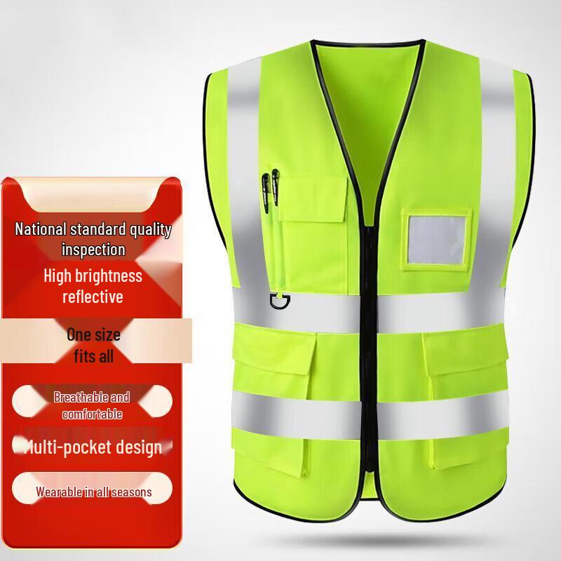 Multi-Pocket High-Visibility Safety Vest