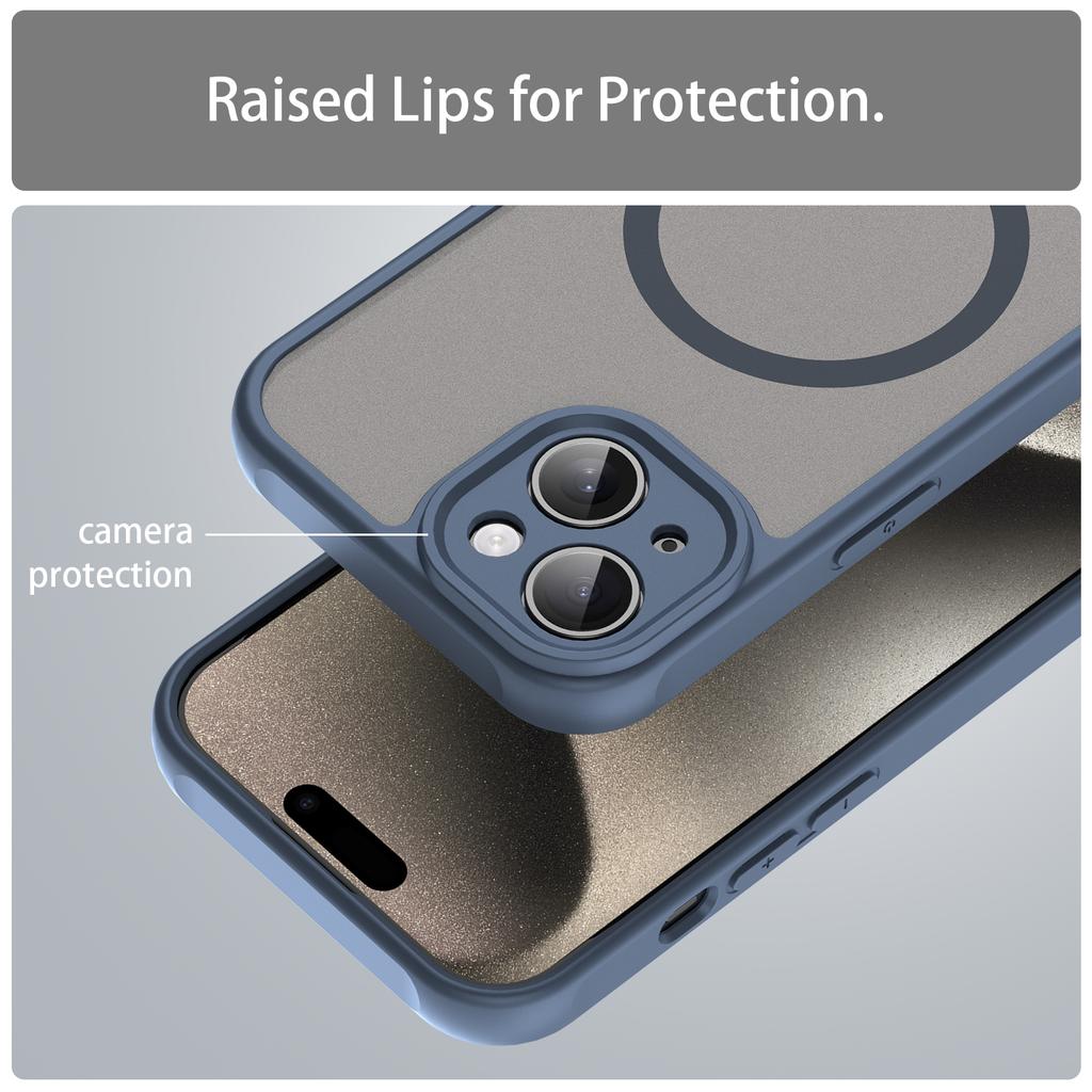 Iphone 15 Plus Magsafe Phone Case,Magnetic Shockproof Magsafe Phone Case,Bumper Hybrid Cover for Iphone 15 Plus