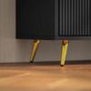 Modern TV Stand Cabinet for TVs Up To 55", TV Unit with 2 Open Shelves and 2 Cabinets, Entertainment Centre with Cable Management for Living Room