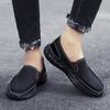 Men's shoes canvas shoes flat lazy shoes casual shoes wide version shoes low top shoes one foot galoshes driving shoes large size