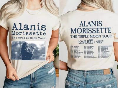 Alanis Morissette Üçlü Ay Turu 2024 Tişörtü, Alanis Morissette Hayran Hediyesi