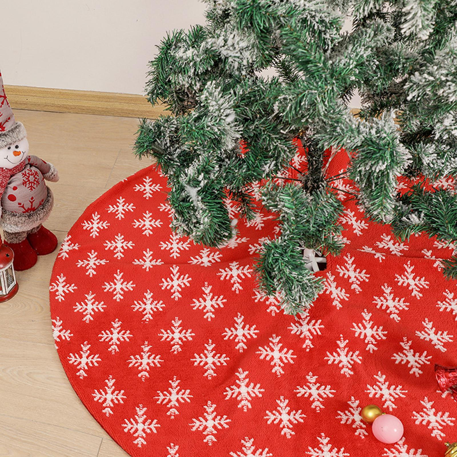 

Christmas Tree Skirt Snowflack Pattern Soft for Indoor Festival