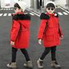 Children's Clothing Boys Winter Down Jacket Children's Mid-length Cotton Jacket Middle and Large Children Thickened Boys Cotton Jacket