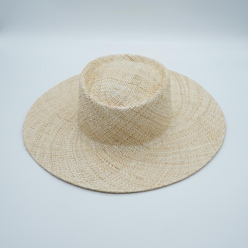 French Retro Vacation Treasure Grass Wide-Brimmed Top Hat Women'S Summer Sunshade Sun Protection Travel Straw Hat Lace Up Korean Foreign Trade Tide