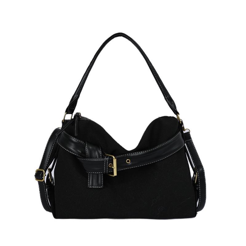 2026 Korean Style One-Shoulder Women's Large Capacity Crossbody Bag - High-End Solid Color Tote