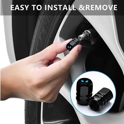 4PCS Christmas Terror Night Aluminum Alloy Valve Cover Car Valve Aluminum Decoration Bicycle Valve Core Tire Valve Decoration
