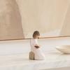 Yousheng Angel Reading Book Statue, Resin Desk Decor for Book Lovers, Young Girl Figurine for Bookshelf, Healing Atmosphere Gift for Readers