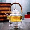 Стеклянный чайник-карафе чайник для чая с ситечком деревянная ручка кувшин для воды для листового чая напитков молока сока