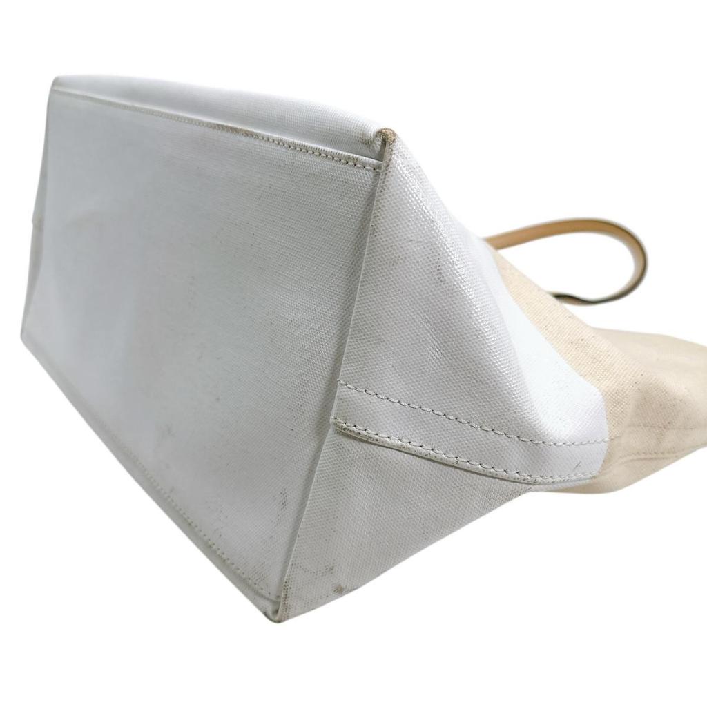 Kate Spade Big logo Handbag canvas beige Women PXRU6572 108 Used