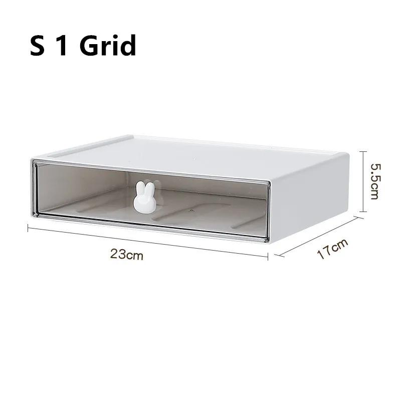 

Настольный органайзер с ящиком и наклейкой, милые пластиковые прозрачные органайзеры, контейнер для хранения канцелярских принадлежностей для дома, школы