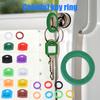 Colorful Silicone Key Caps Suitable For Easy Identification And Protective Of Front Door Key In Round And Square Styles