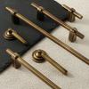 New Solid Brass Cabinet Handles Vintage Modern Drawer Pulls Minimalist Door Knobs Kitchen