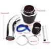 76mm 3 Inch Universal Car Air Intake Modified Kit Aluminum Air Intake Filter Tube Full Set Turbo Air Filter Cone High Flow